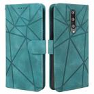 For OnePlus 8 Skin Feel Geometric Lines Leather Phone Case(Green) - 2