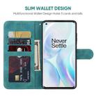 For OnePlus 8 Skin Feel Geometric Lines Leather Phone Case(Green) - 3