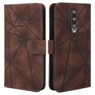 For OnePlus 8 Skin Feel Geometric Lines Leather Phone Case(Brown) - 2