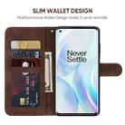 For OnePlus 8 Skin Feel Geometric Lines Leather Phone Case(Brown) - 3