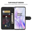 For OnePlus 8 Pro Skin Feel Geometric Lines Leather Phone Case(Black) - 3