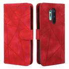 For OnePlus 8 Pro Skin Feel Geometric Lines Leather Phone Case(Red) - 2