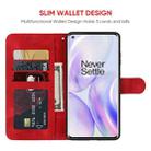 For OnePlus 8 Pro Skin Feel Geometric Lines Leather Phone Case(Red) - 3