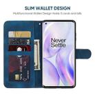 For OnePlus 8 Pro Skin Feel Geometric Lines Leather Phone Case(Blue) - 3