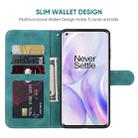 For OnePlus 8 Pro Skin Feel Geometric Lines Leather Phone Case(Green) - 3