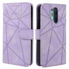 For OnePlus 8 Pro Skin Feel Geometric Lines Leather Phone Case(Purple) - 2