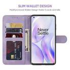 For OnePlus 8 Pro Skin Feel Geometric Lines Leather Phone Case(Purple) - 3