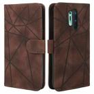 For OnePlus 8 Pro Skin Feel Geometric Lines Leather Phone Case(Brown) - 2
