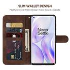 For OnePlus 8 Pro Skin Feel Geometric Lines Leather Phone Case(Brown) - 3