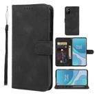 For OnePlus 8T Skin Feel Geometric Lines Leather Phone Case(Black) - 1