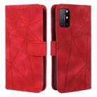 For OnePlus 8T Skin Feel Geometric Lines Leather Phone Case(Red) - 2