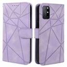 For OnePlus 8T Skin Feel Geometric Lines Leather Phone Case(Purple) - 2