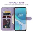 For OnePlus 8T Skin Feel Geometric Lines Leather Phone Case(Purple) - 3