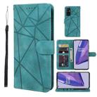 For OnePlus 9 Skin Feel Geometric Lines Leather Phone Case(Green) - 1