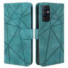 For OnePlus 9 Skin Feel Geometric Lines Leather Phone Case(Green) - 2