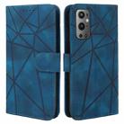 For OnePlus 9 Pro Skin Feel Geometric Lines Leather Phone Case(Blue) - 2