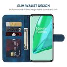 For OnePlus 9 Pro Skin Feel Geometric Lines Leather Phone Case(Blue) - 3