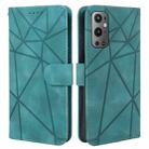 For OnePlus 9 Pro Skin Feel Geometric Lines Leather Phone Case(Green) - 2