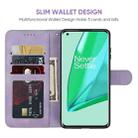 For OnePlus 9 Pro Skin Feel Geometric Lines Leather Phone Case(Purple) - 3