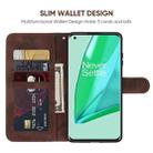 For OnePlus 9 Pro Skin Feel Geometric Lines Leather Phone Case(Brown) - 3