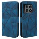 For OnePlus 10 Pro 5G Skin Feel Geometric Lines Leather Phone Case(Blue) - 2