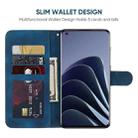 For OnePlus 10 Pro 5G Skin Feel Geometric Lines Leather Phone Case(Blue) - 3