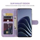 For OnePlus 10 Pro 5G Skin Feel Geometric Lines Leather Phone Case(Purple) - 3