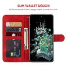 For OnePlus 10T Skin Feel Geometric Lines Leather Phone Case(Red) - 3