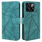 For OnePlus 10T Skin Feel Geometric Lines Leather Phone Case(Green) - 2