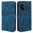 For OnePlus 11 Skin Feel Geometric Lines Leather Phone Case(Blue) - 2