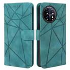 For OnePlus 11 Skin Feel Geometric Lines Leather Phone Case(Green) - 2