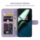 For OnePlus 11 Skin Feel Geometric Lines Leather Phone Case(Purple) - 3