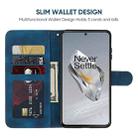 For OnePlus 12 Skin Feel Geometric Lines Leather Phone Case(Blue) - 3