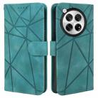 For OnePlus 12 Skin Feel Geometric Lines Leather Phone Case(Green) - 2