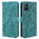 For OnePlus Nord N10 5G Skin Feel Geometric Lines Leather Phone Case(Green) - 2