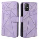 For OnePlus Nord N10 5G Skin Feel Geometric Lines Leather Phone Case(Purple) - 2