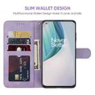 For OnePlus Nord N10 5G Skin Feel Geometric Lines Leather Phone Case(Purple) - 3
