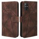 For OnePlus Nord N10 5G Skin Feel Geometric Lines Leather Phone Case(Brown) - 2