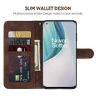 For OnePlus Nord N10 5G Skin Feel Geometric Lines Leather Phone Case(Brown) - 3