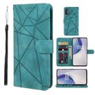 For OnePlus Nord N20 5G Skin Feel Geometric Lines Leather Phone Case(Green) - 1