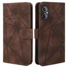 For OnePlus Nord N20 5G Skin Feel Geometric Lines Leather Phone Case(Brown) - 2