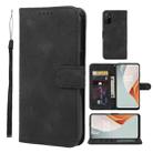 For OnePlus Nord N100 Skin Feel Geometric Lines Leather Phone Case(Black) - 1