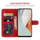 For OnePlus Nord N100 Skin Feel Geometric Lines Leather Phone Case(Red) - 3