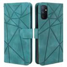 For OnePlus Nord N100 Skin Feel Geometric Lines Leather Phone Case(Green) - 2