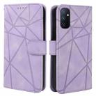 For OnePlus Nord N100 Skin Feel Geometric Lines Leather Phone Case(Purple) - 2