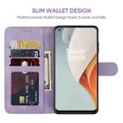 For OnePlus Nord N100 Skin Feel Geometric Lines Leather Phone Case(Purple) - 3