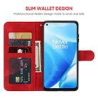 For OnePlus Nord N200 5G Skin Feel Geometric Lines Leather Phone Case(Red) - 3