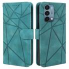 For OnePlus Nord N200 5G Skin Feel Geometric Lines Leather Phone Case(Green) - 2
