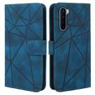 For OnePlus Nord 5G Skin Feel Geometric Lines Leather Phone Case(Blue) - 2