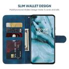 For OnePlus Nord 5G Skin Feel Geometric Lines Leather Phone Case(Blue) - 3